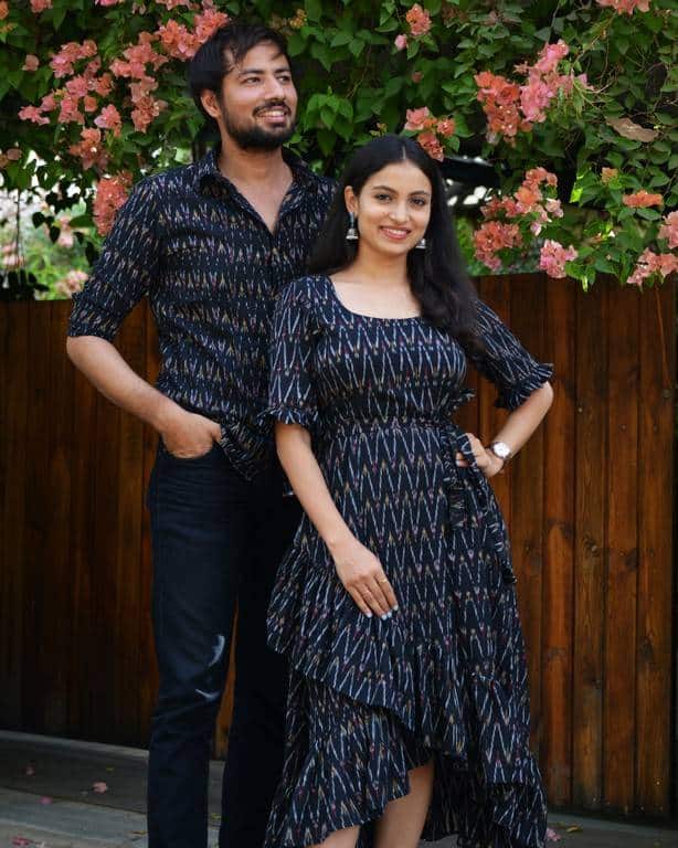 Jazzy Black Senorita Ikat Couple