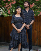 Jazzy Black Senorita Ikat Couple