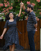 Jazzy Black Senorita Ikat Couple