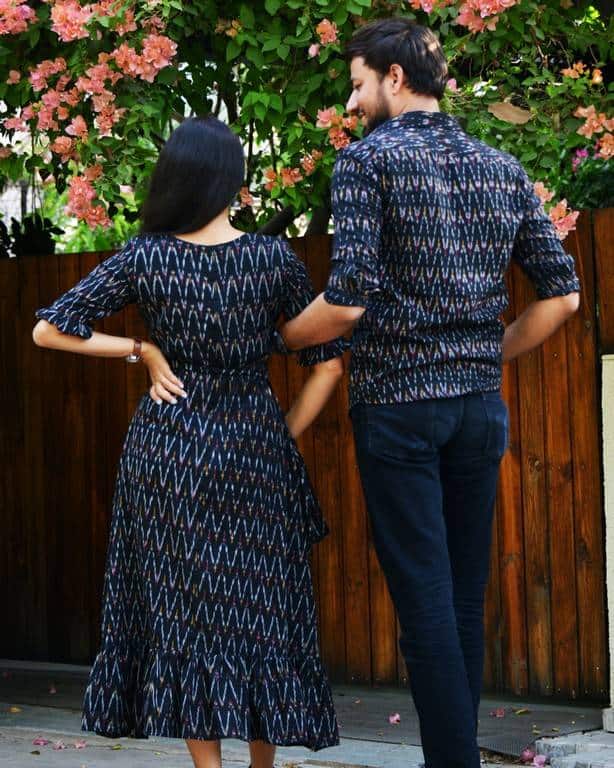 Jazzy Black Senorita Ikat Couple