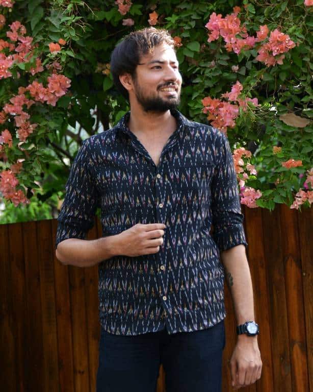 Jazzy Black Ikat Shirt Main image