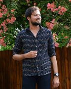 Jazzy Black Ikat Shirt