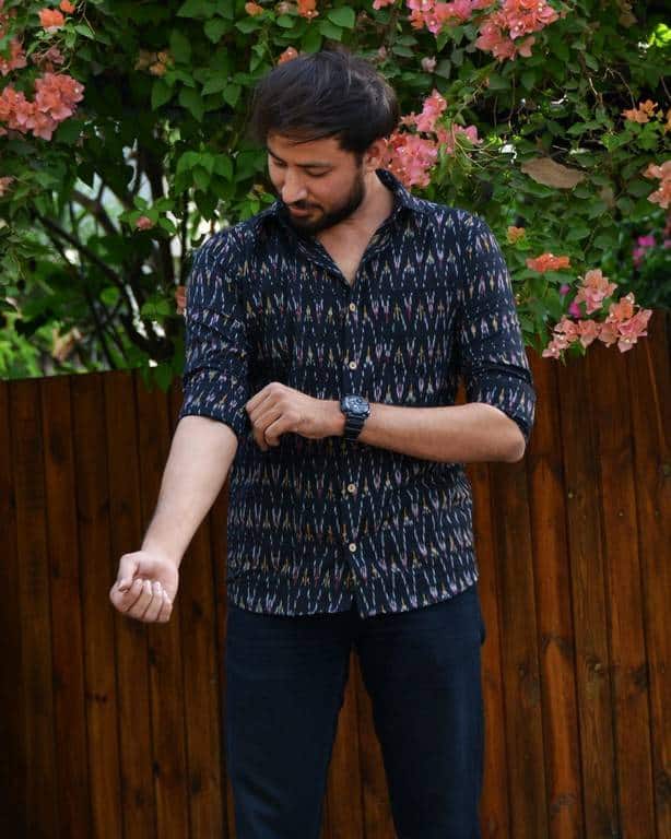 Jazzy Black Ikat Shirt