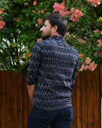 Jazzy Black Ikat Shirt