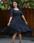 Jazzy Black Senorita Ikat Dress