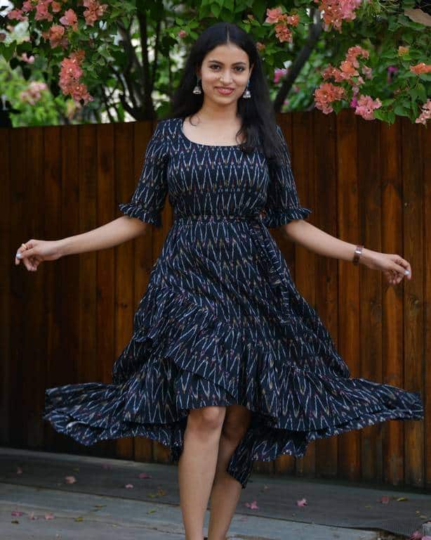 Jazzy Black Senorita Ikat Dress
