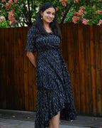 Jazzy Black Senorita Ikat Dress