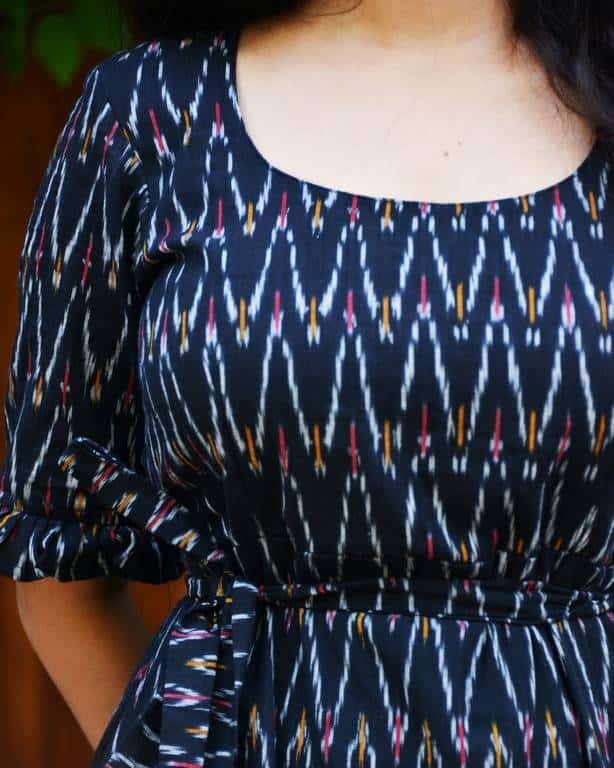 Jazzy Black Senorita Ikat Dress