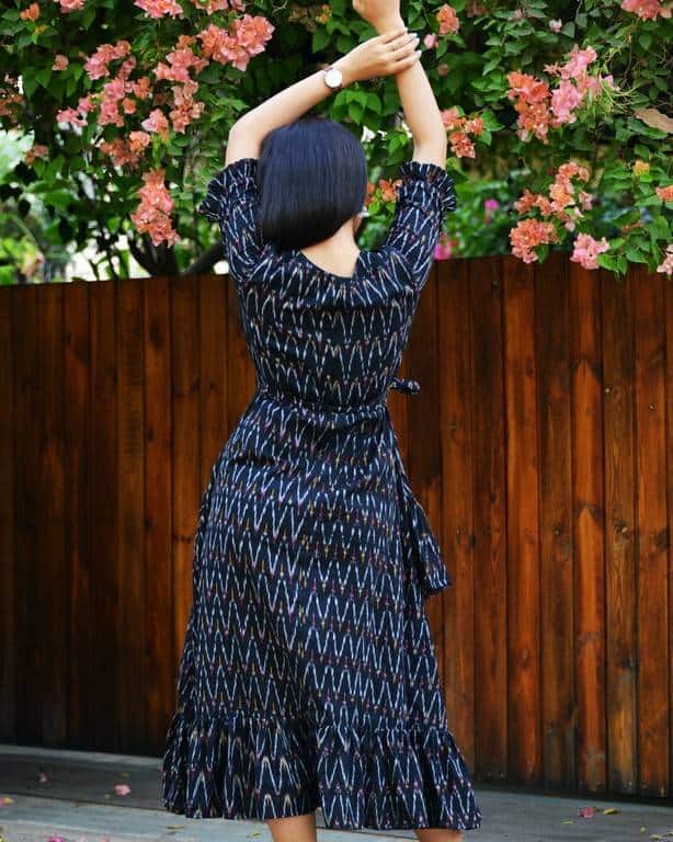 Jazzy Black Senorita Ikat Dress