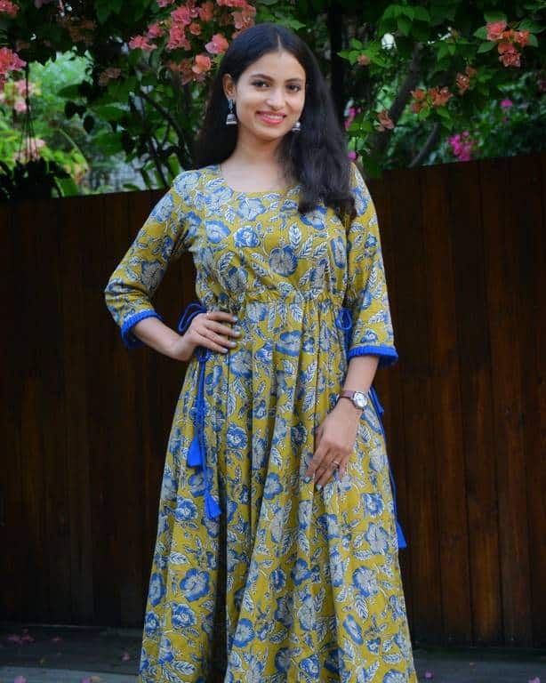 Yellow Pea Flower Frill Dress