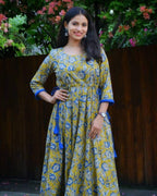 Yellow Pea Flower Frill Dress
