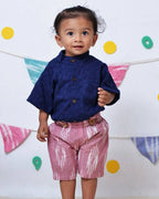 Blue Football Cutwork Kids Shirt