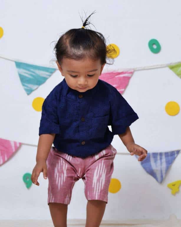 Blue Football Cutwork Kids Shirt