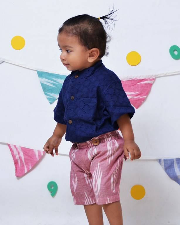 Blue Football Cutwork Kids Shirt