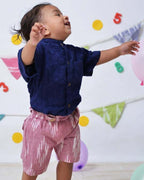 Blue Football Cutwork Kids Shirt