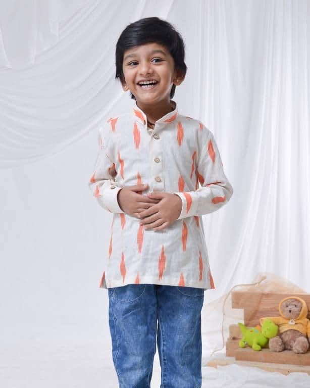 Willow White Kids Kurta