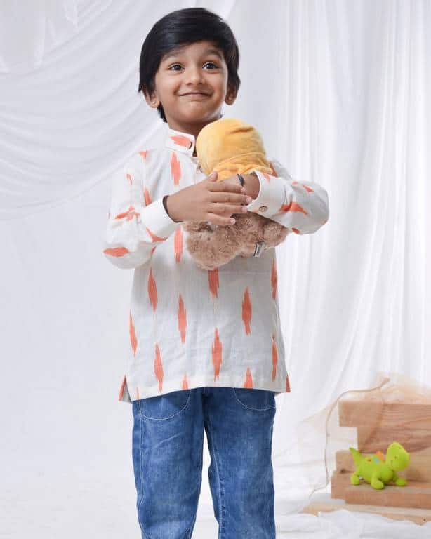 Willow White Kids Kurta