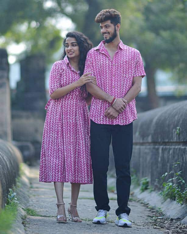 Leafing Pink Dress Family