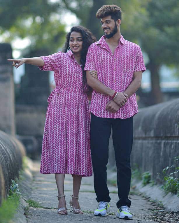 Leafing Pink Dress Family