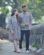 Tulip Vine Shirt Dress Couple