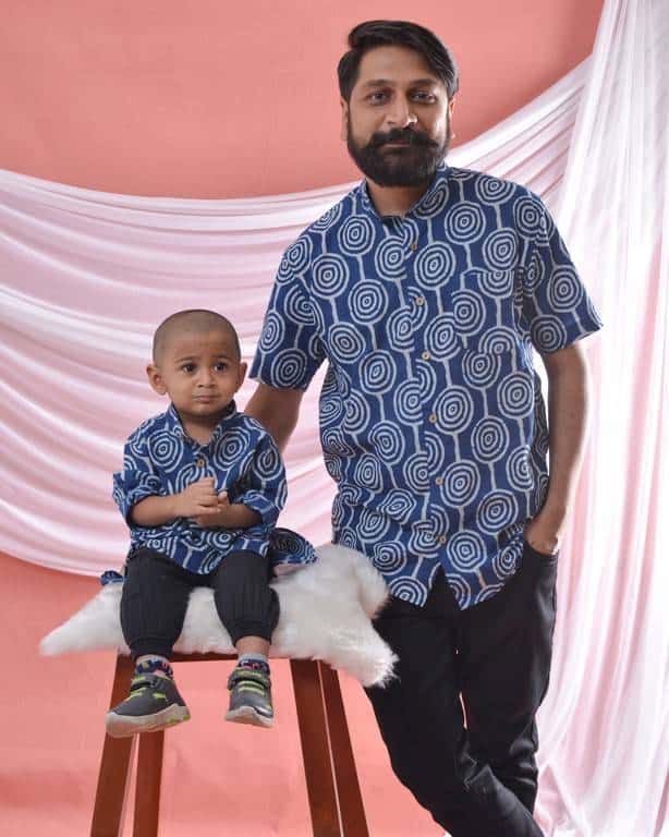 Lollipop Upbeat Blue Father Son Twinning