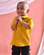 Sunbeam Yellow Cutwork Father Son Twinning