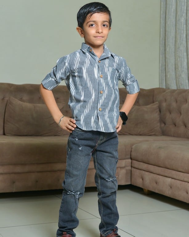 Grey blast Kids Shirt