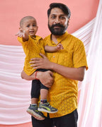 Sunbeam Yellow Cutwork Father Son Twinning
