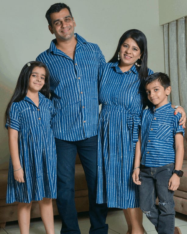 Indigo Striped Family Main image
