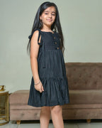 Starry Black Kids Dress