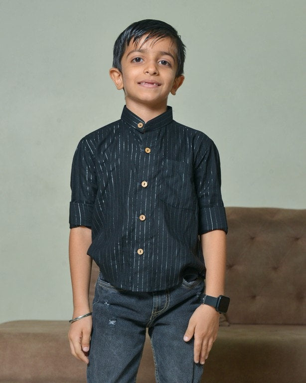 Starry Black Kids Shirt