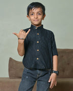 Starry Black Kids Shirt