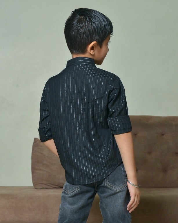 Starry Black Kids Shirt