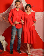 Cherry Red Couple Set