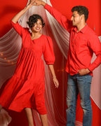 Cherry Red Couple Set