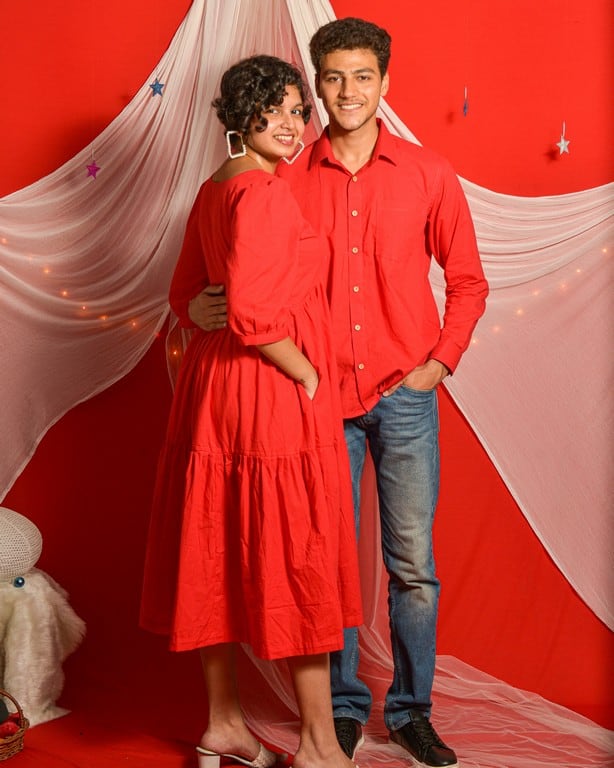 Cherry Red Couple Set