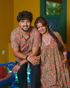 Basil Floral Kurta Couple Set