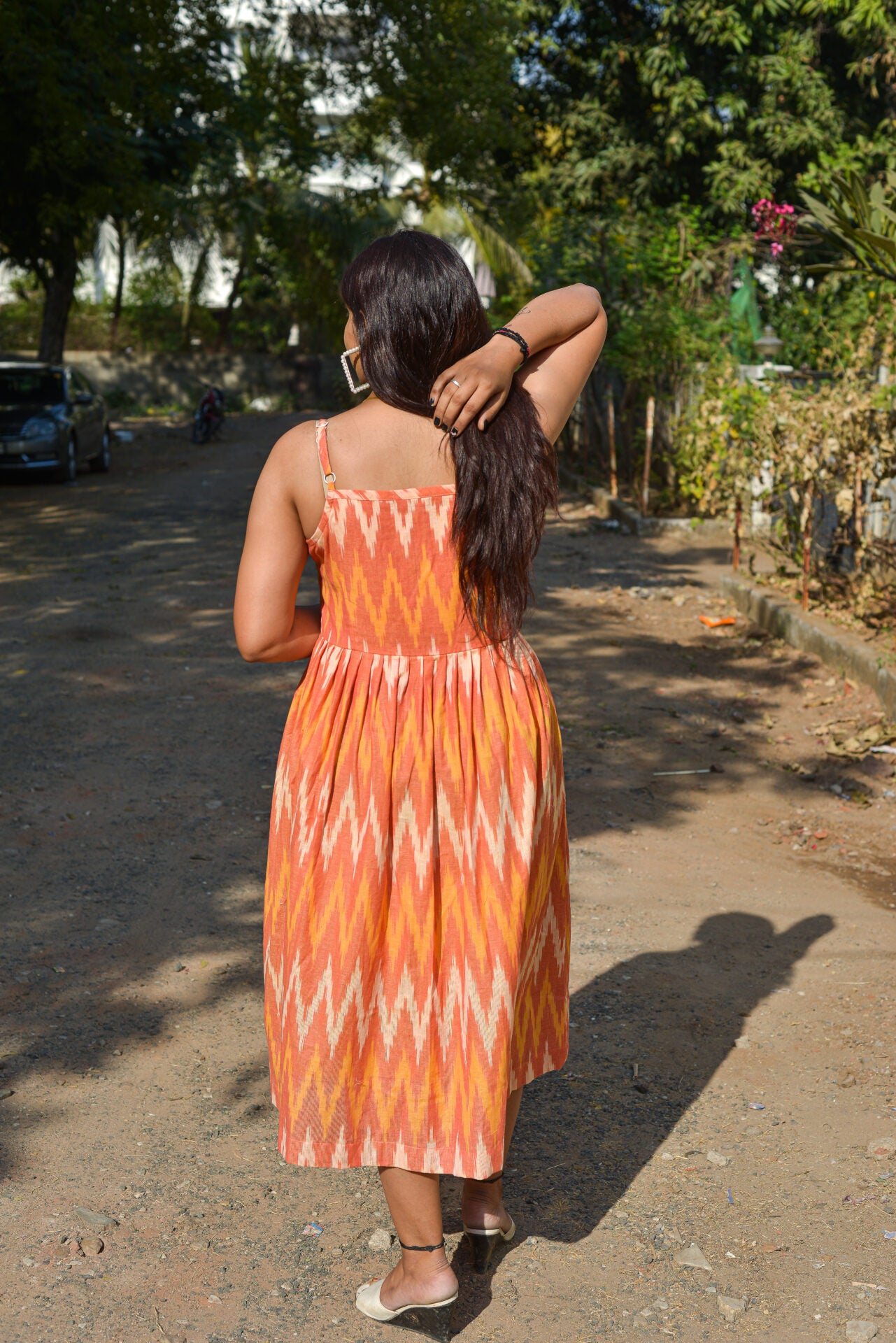 Orange Blossom Ikat Dress