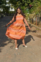 Orange Blossom Ikat Dress