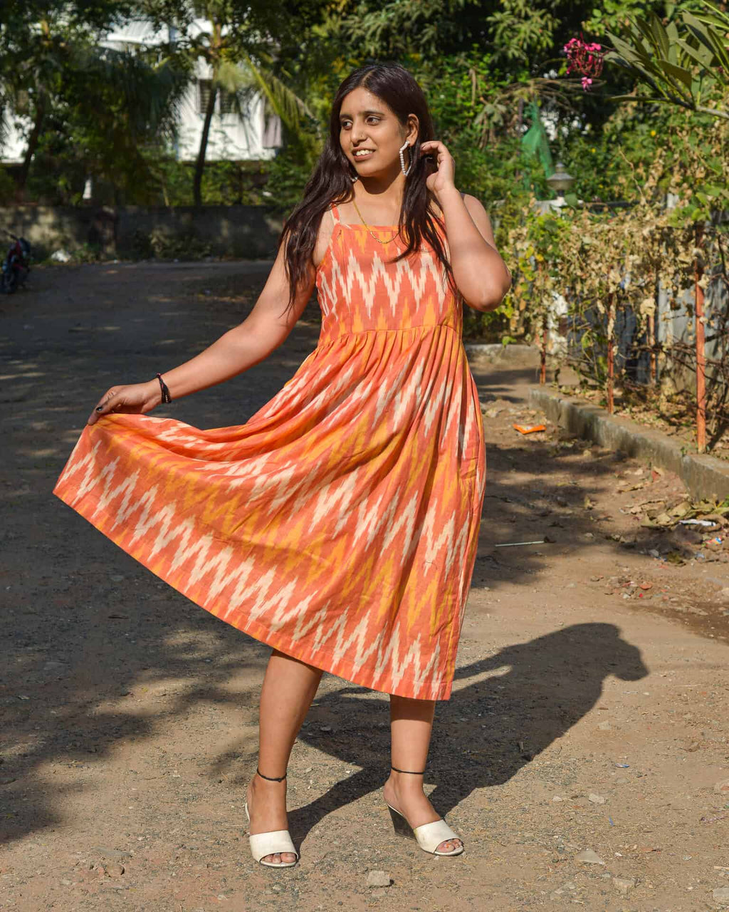 Orange Blossom Ikat Dress