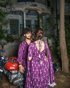 Purple Aster Sharara Couple Set