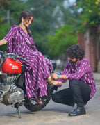 Purple Aster Sharara Couple Set
