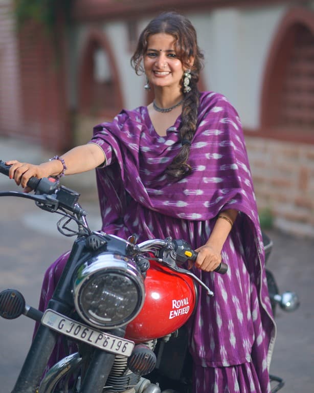 Purple Aster Sharara Couple Set