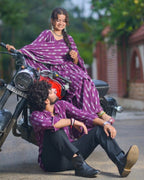 Purple Aster Sharara Couple Set