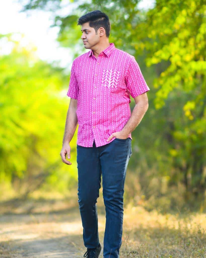 Leafing Pink/ Flamingo Pink Shirt