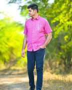 Leafing Pink/ Flamingo Pink Shirt