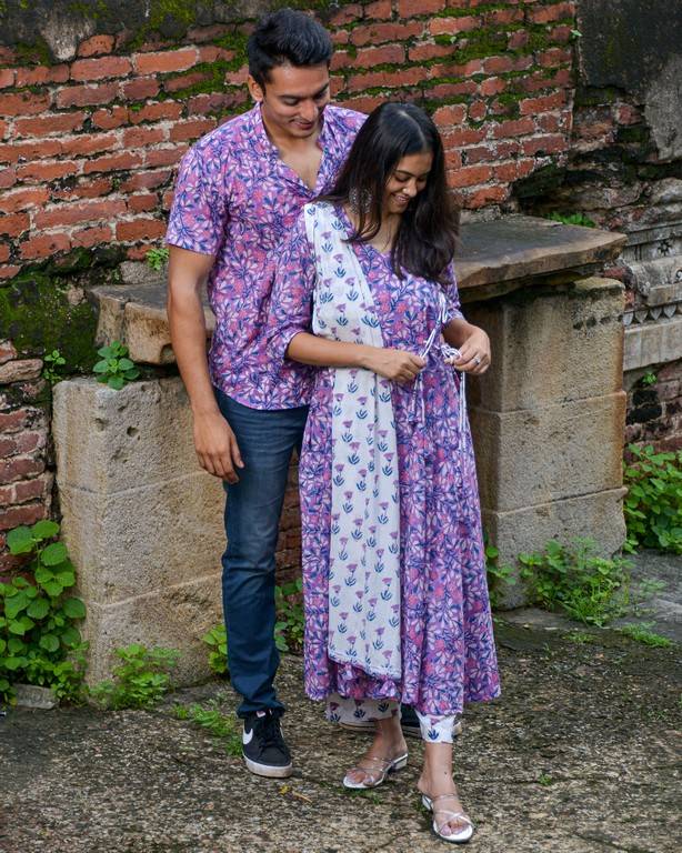 Water Lily Suit Couple Set