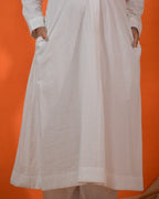 Oceanic White Maternity Kurta with Plazzo