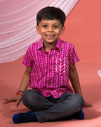 Leafing / Flamingo Pink Kids Shirt