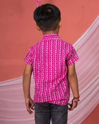 Leafing / Flamingo Pink Kids Shirt